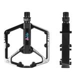 Set 2 Pedale pentru Bicicleta SPD/MTB, Aluminiu, Anti-alunecare, Rulment Etans, Waterproof, Silver/Black