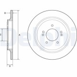 Set discuri frana Hyundai Ix35 (Lm, Nexo, Tucson (Tl, Tucson Box/Suv (Tle); Kia Sportage 4 (Ql, Sportage 4 Van (Ql, punte spate, 302x10, plin, DELPHI