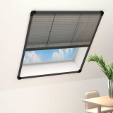 Gossi plasa insecte plisse pentru ferestre antracit 80x160cm aluminiu