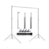 Kit pentru suport fundal studio 260cm cu stative si bara din inox, Generic