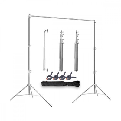 Kit pentru suport fundal studio 260cm cu stative si bara din inox foto