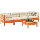 Gossi set mobilier de gradina cu perne, 5 piese, lemn masiv de pin