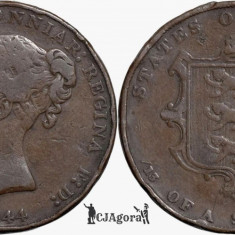 1844, 1/13 shilling - Victoria - Jersey