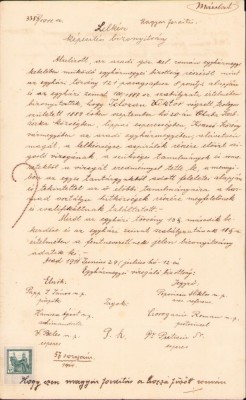 A2186 Absolutoriu teologic pentru preot ortodox rom&amp;acirc;n, 1911, Arad, copie autentificată de epocă, 1914, Făget, județul Timiș foto