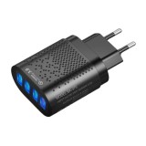 Incarcator USB cu 4 Porturi Fast Charge si Multiple Protectii, Incarcare Rapida, Premium, Negru, CBD CORAL BEST DEALS Negru 3 Ah 9 cm 5 cm 9 cm Negru