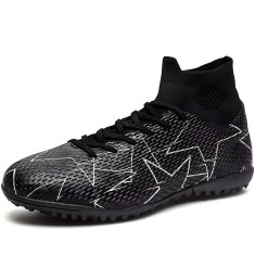 Ghete de fotbal MBrands cu glezniera 7.4 pentru teren sintetic culoare negru 38