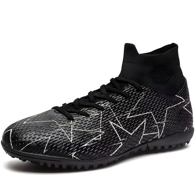 Ghete de fotbal MBrands cu glezniera 7.4 pentru teren sintetic culoare negru 38 foto