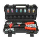 Cleste manual pentru piulite nituibile M3-M12, set cu 70 piulite si accesorii incluse, Verke