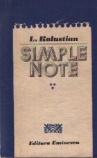 Simple note, volumul al III-lea foto