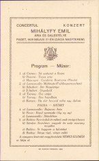 HST A870 Program concert 1928 Făget Timiș foto