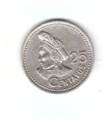 Moneda Guatemala 25 centavos 1997, stare buna, curata foto