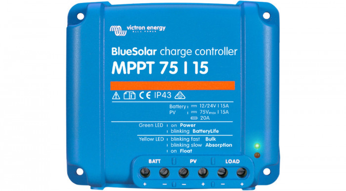 Controler de &icirc;ncărcare solară Victron Energy BlueSolar MPPT 75/15 12V / 24V 15A