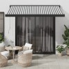 Copertina Retractabila vidaXL, 3.5x2.5m, Antracit/Alb, Aluminiu, Protectie UV, Montaj Perete, Terasa/Gradina