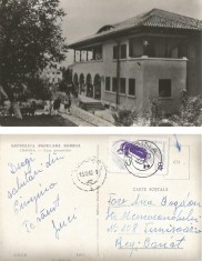 *Romania, Campina, Casa pionierilor, carte posta ilustrata circulata intern, 1962