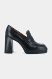 Jonak pantofi de piele BILLE CUIR culoarea negru, cu toc drept, 3100159