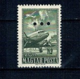 Ungaria 1957 - Tehnologie, avion, cu perforație, neuzat