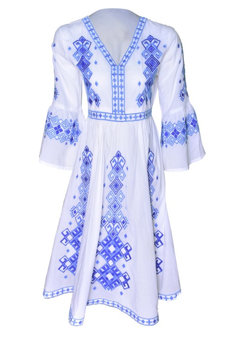 Rochie traditionala dama, IMRA 2 , marime S, alb