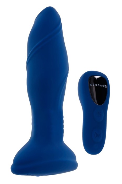 Vibrator Anal Sway With Me, Remote Control, Silicon, USB, Albastru, 14.6 cm