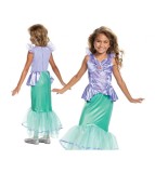 Costum carnaval printesa Ariel - Mica sirena Deluxe ( licentiat)pentru copii, marime S ( 5-6 ani)