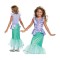 Costum carnaval printesa Ariel - Mica sirena Deluxe ( licentiat)pentru copii, marime M ( 7-8 ani)