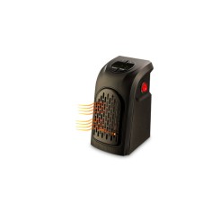 Mini Aeroterma Electrica cu Telecomanda pentru Camera sau Birou, Afisaj LED cu Control Temperatura, Element de Incalzire Ceramic, Putere 400W, Negru