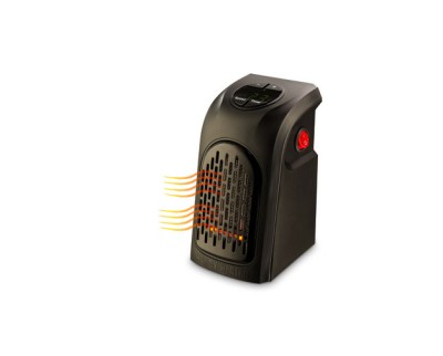 Mini Aeroterma Electrica cu Telecomanda pentru Camera sau Birou, Afisaj LED cu Control Temperatura, Element de Incalzire Ceramic, Putere 400W, Negru foto