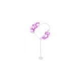 Suport din plastic pentru baloane, model inima, 70 cm x 155 cm, alb