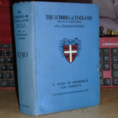 SCOLILE DIN ANGLIA , WALES , SCOTIA _CARTE DE REFERINTA PT. PARINTI ,LONDRA,1930