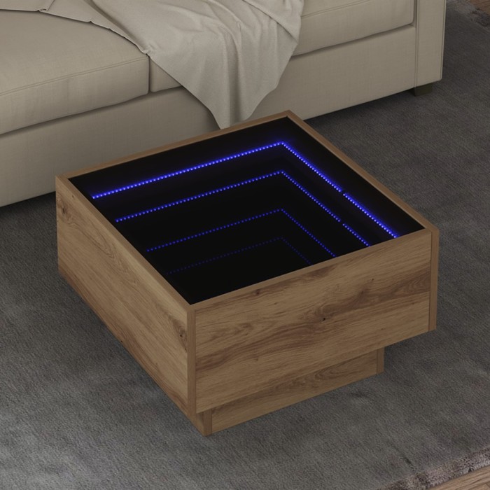 vidaXL Masă de cafea stejar artizanal 50 x 50 x 30 cm Lemn compozit