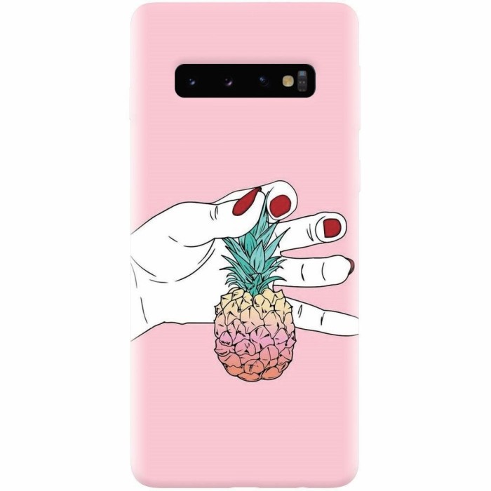 Husa silicon pentru Samsung Galaxy S10, Rainbow Pinepple