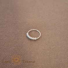Piercing pentru nas din argint 925, model bilute - diametru 1 cm