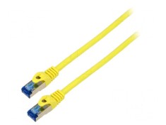 Cablul patch S/FTP 6a litat CCA LSZH galben 1m 26AWG