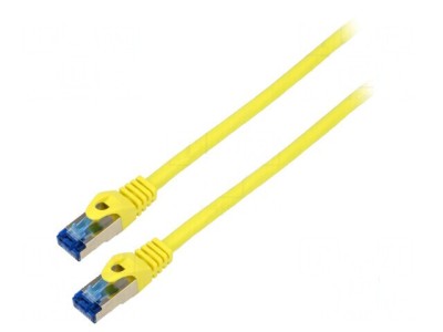 Cablul patch S/FTP 6a litat CCA LSZH galben 1m 26AWG foto