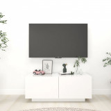 Comoda TV, alb extralucios, 100x35x40 cm, PAL GartenMobel Dekor, vidaXL