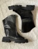 Sandale Dama Romane Gladiator Piele Naturala Negre Fermoar Cizme Vara Elegante