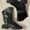 SANDALE ROMANE DAMA CIZME NEGRE GLADIATOR VARA PIELE NATURALA FERMOAR