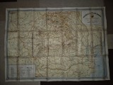 harta turistica - rapublica populara romana - anul 1958 - dimensiuni 89/64 cm