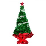 Brad Decorativ eMAG, Verde, Tinsel, &Icirc;nălțime 26cm, Oem