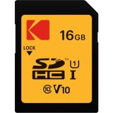 Card Memorie SDHC Kodak Premium Performance, 16Gb, Clasa 10 / UHS-1 U1 EKMSD16GHC10K