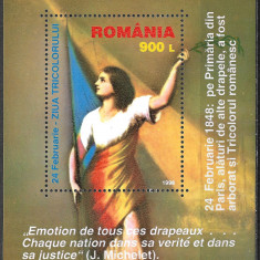 ROMÂNIA 1998 - LP 1448 - ZIUA TRICOLORULUI - 24 FEBRUARIE - COLIȚĂ MNH