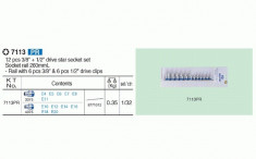 Set capete tubulatura, 12buc., 1/2&amp;amp;amp;quot;&amp;amp;amp;amp; 3/8&amp;amp;amp;quot;, Torx, blister 136006 - SCT8878 foto