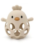 Magni Teether Ball With Duckling In Lfgb Silicone, Beige (5630)