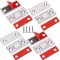 Set de 4 inchizatoare magnetice slim, cu suruburi incluse pentru usi si sertare, pentru usa dulap, Argintiu,