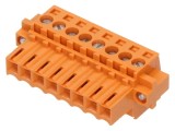 Regletă de conexiuni deconectabilă 3,5mm cu 8 piste drept mufă