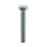 Surub cu cap hexagonal, filetat complet, otel, zincat alb, DIN933-8.8, M16 x 100 mm