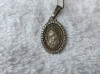 Argint MEDALION FECIOARA MARIA MEDUGORJE batut in ZIRCONII UNIC pe Lant argint