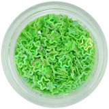 Confetti lucioase - flori verzi, cu gol &icirc;n mijloc, INGINAILS