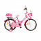 Bicicleta pentru copii cu roti ajutatoare Racer Pink 20 inch