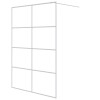 Paravan dus walk-in, alb, 140x195 cm, sticla ESG transparenta