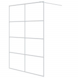 Cumpara ieftin Paravan dus walk-in, alb, 140x195 cm, sticla ESG transparenta